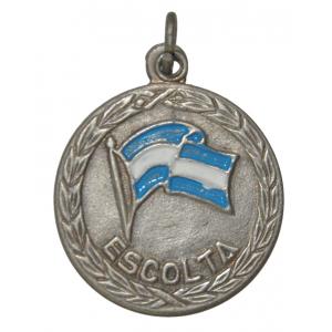 Medalla Escolta Nacional Plata Vieja Esmaltada Ø 28Mm - A1
