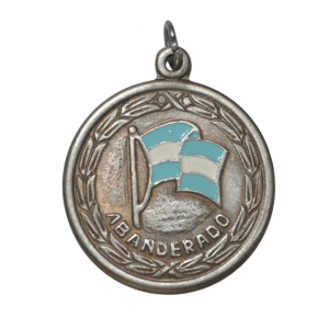 Medalla Abanderado Nacional Plata Vieja Esmaltada Ø 28Mm - A2