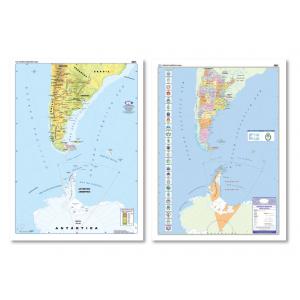 Mapa Doble Faz físico/político Rep Argentina Bicontinental 95X130 - DF BIC