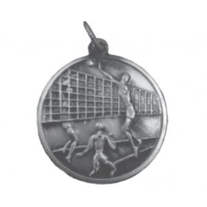 Medalla voley baño plata vieja Ø34mm - MD0034