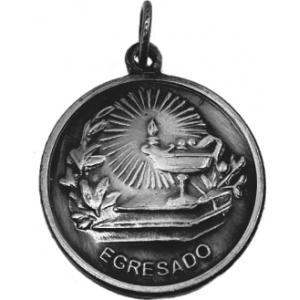 Medalla Lámpara Baño Símil Plata Vieja Ø 30Mm - ME0238