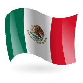 Bandera Flameo México Poliamida 60X90 - MEX CH