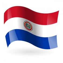 Bandera Flameo Paraguay Poliamida 90X150 - PAR