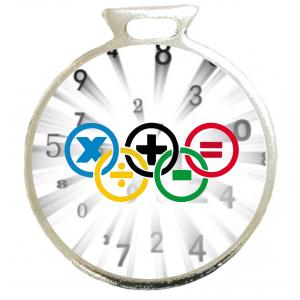 Medalla Matemáticas Dome Ø 30Mm Base Niquelada***Nueva*** - A20 D