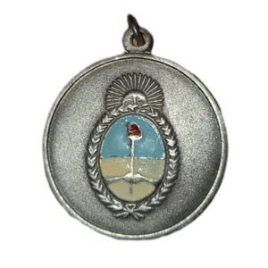 Medalla Escudo Nacional Plata Vieja Esmaltada Ø30MM - A11 *OFERTA*