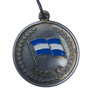 Medalla Escolta Nacional Símil Plata Vieja Esmaltada Ø 30Mm -A1 M