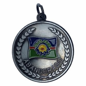 Medalla Abanderado PBA Símil Plata Vieja Esmaltada Ø 30Mm - A9 M