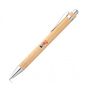 BOLIGRAFO BAMBOO Y METAL CROMADO CON LOGO PERSONALIZADO - BRW004006792